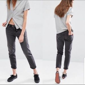 NWT Levi’s 501 CT black cropped button fly jeans